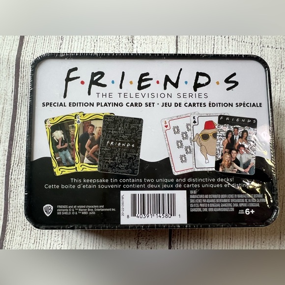 NWOT Friends Special Edition Playing Card Set – Sealed Tin – Small Hole in Wrap - Picture 3 of 6